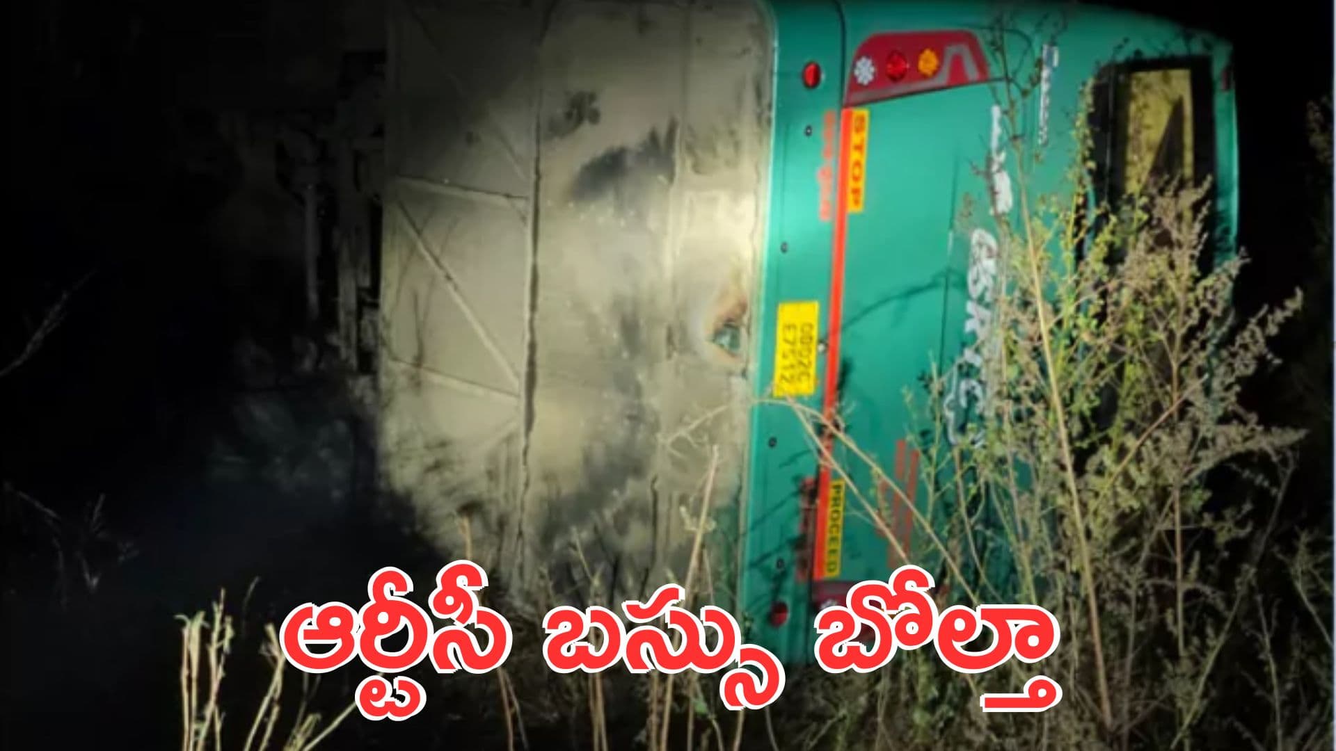 bus accident: సాలూరు సమీపంలో ఆర్టీసీ బస్సు బోల్తా.. ఏడుగురికి గాయాలు